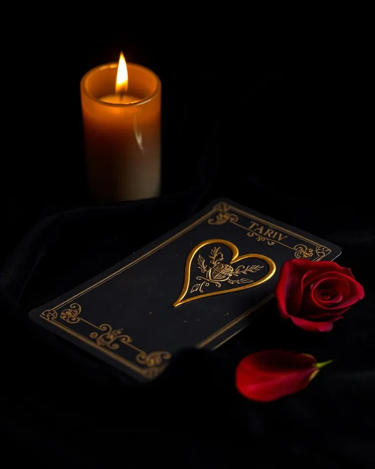 Pessoa refletindo com cartas de Tarô